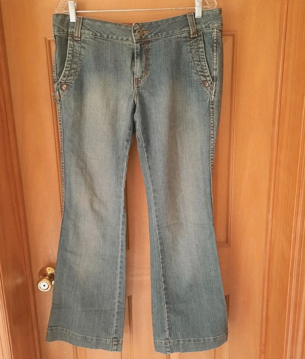 VTG Y2K No Boundaries NOBO Flare Low Mid Rise Juniors 13
